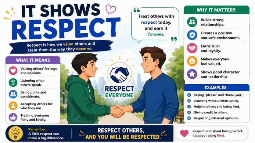 It Shows Respect