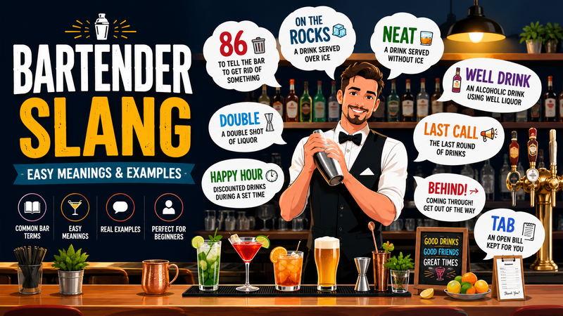 Bartender slang
