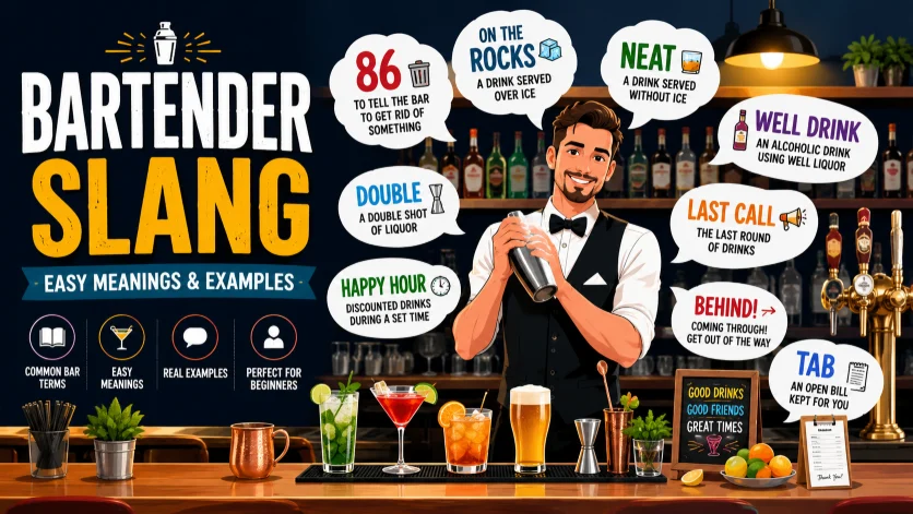bartender slang