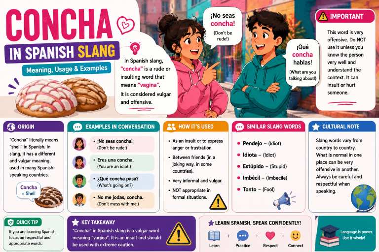 concha in spanish slang