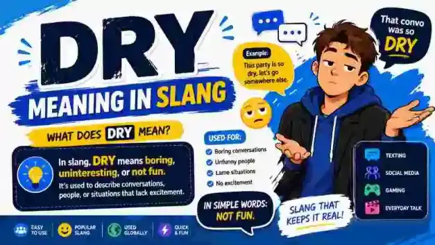 Dry meaning slang