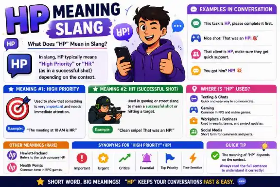 HP Meaning Slang: