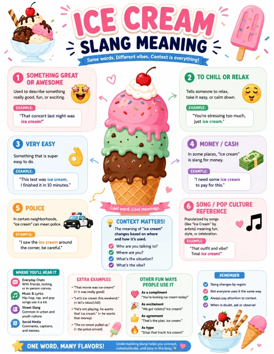 ice cream slang meaning