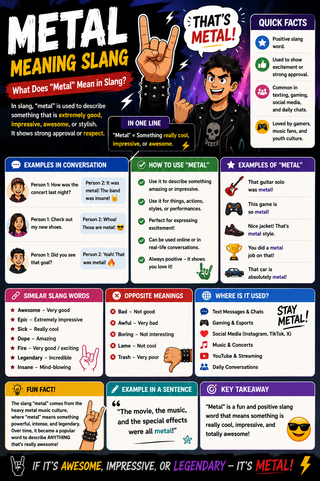 metal meaning slang