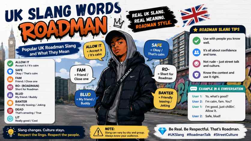 UK Slang Words Roadman