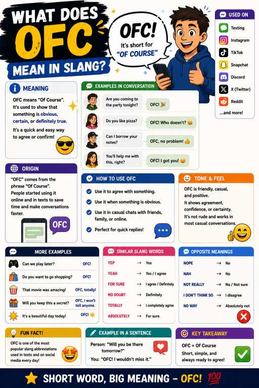 what does ofc mean slang