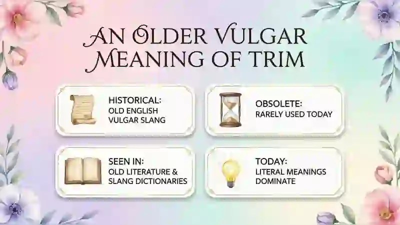 4. An Older Vulgar Meaning of Trim