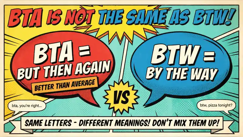 BTA Is Not the Same as BTW