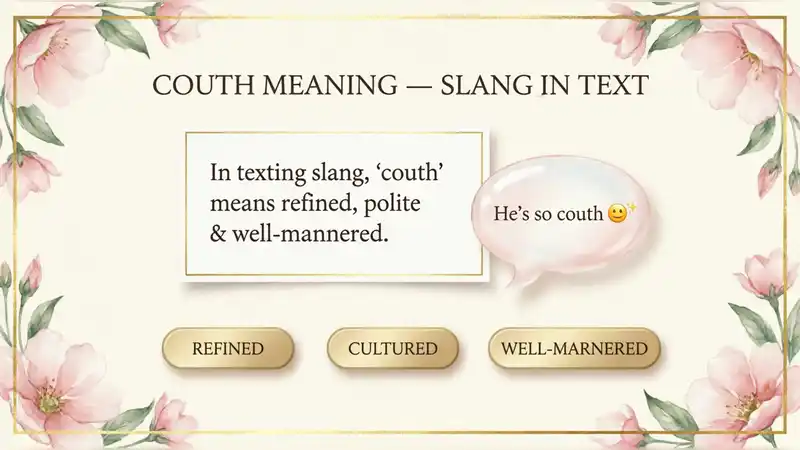 Couth Meaning Slang in Text