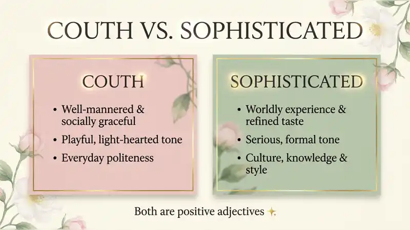 Couth vs. Sophisticated