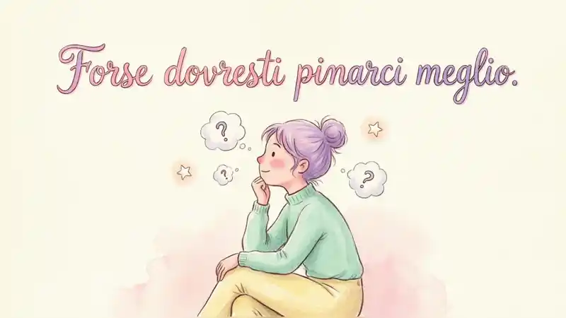 “Forse dovresti pensarci meglio.”