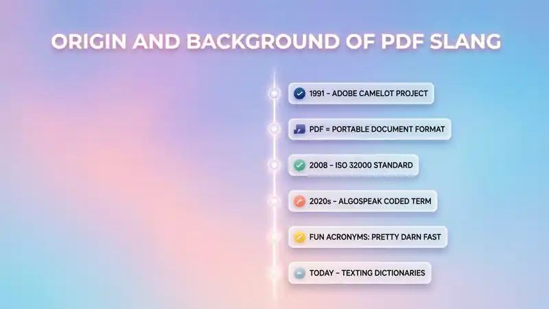 Origin and Background of PDF Slang