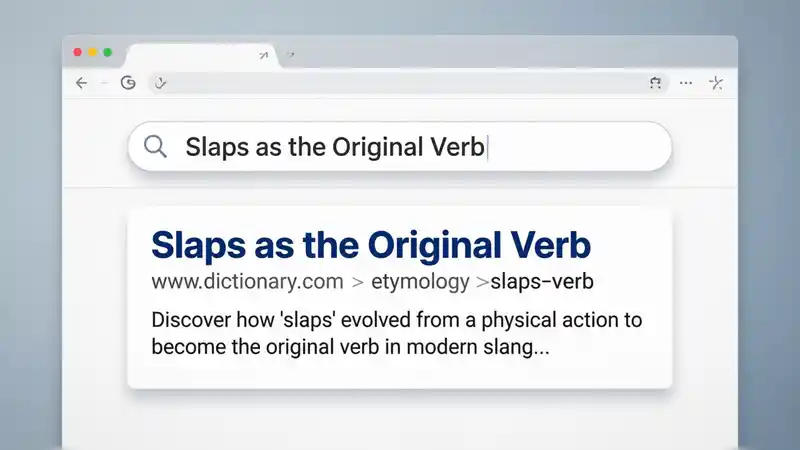 Slaps as the Original Verb