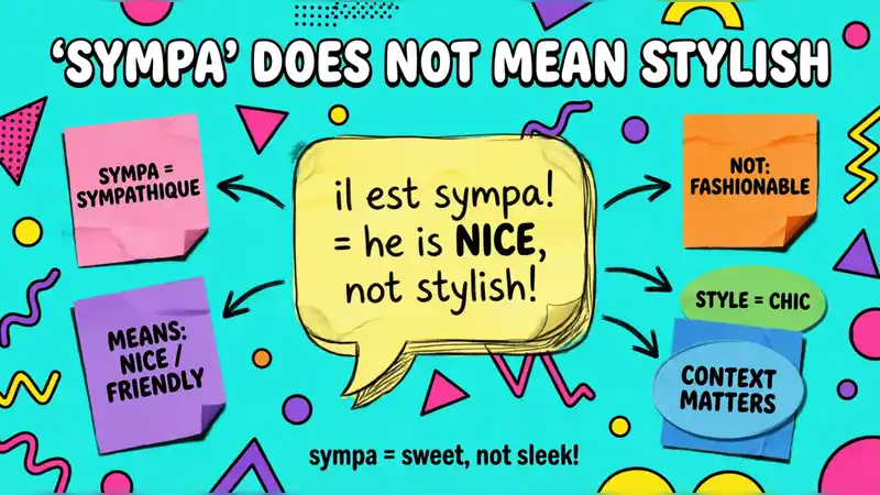 “Sympa” Does Not Mean Stylish