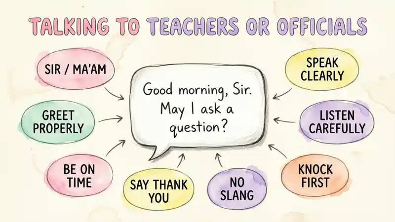 Talking to Teachers or Officials