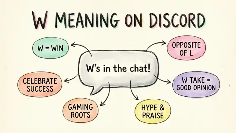 W Meaning on Discord