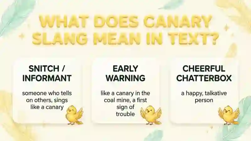 What Does Canary Slang Mean in Text?