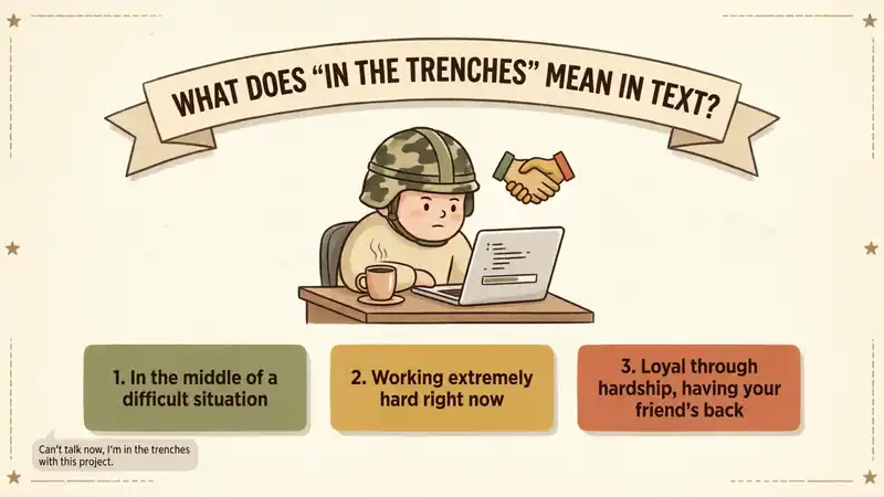 What Does “In the Trenches” Mean in Text?