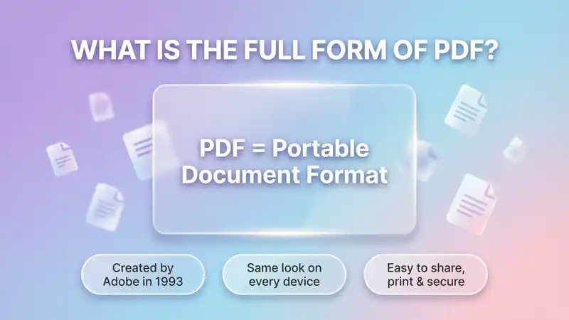 What Is the Full Form of PDF?