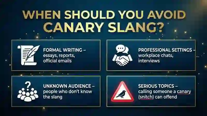 When Should You Avoid Canary Slang?