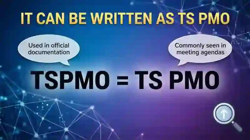 It Can Be Written as TS PMO