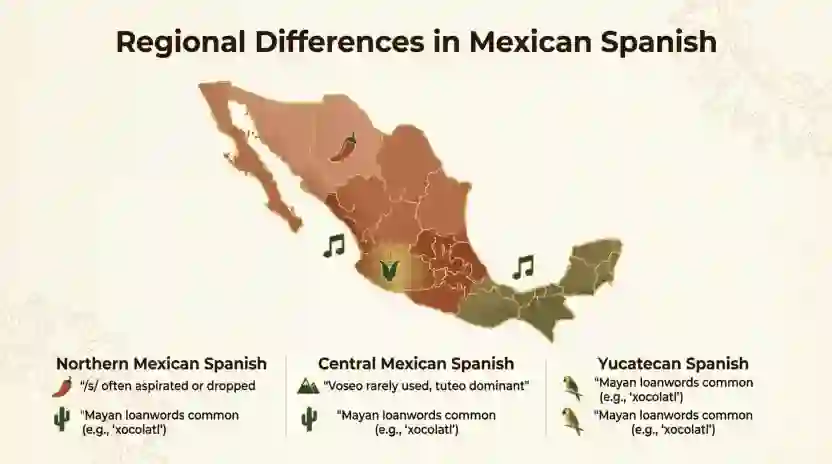 Regional Differences in Mexican Spanish