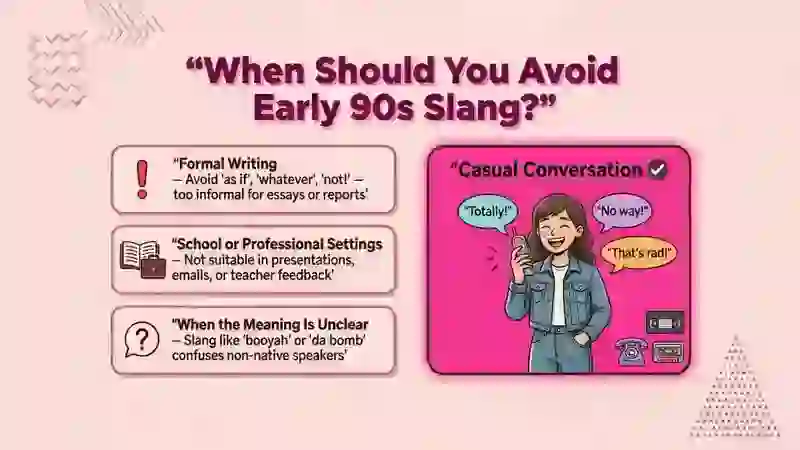 When Should You Avoid Early 90s Slang?