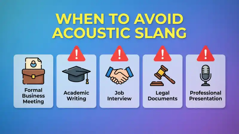 When Should You Avoid Using Acoustic Slang?