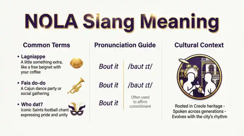 NOLA slang Meaning in Text