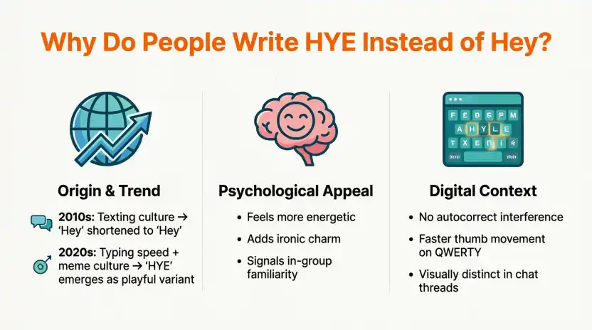 Why Do People Write HYE Instead of Hey?