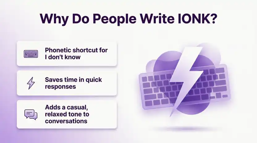 Why Do People Write IONK?